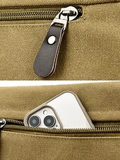 Χαμηλού Κόστους Ανδρικές τσάντες-Ανδρική τσάντα ώμου από καμβά, πολύχρωμη τσάντα ώμου μεγάλης χωρητικότητας με χιαστί ώμο, casual vintage τσάντα εργασίας για φορητό υπολογιστή για καθημερινές μετακινήσεις, υπαίθριες δραστηριότητες και χρήση γραφείου