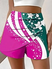  День независимости Патриотические женские шорты чиносы отпуск винтажные повседневные короткие с высокой талией графический флаг плиссированные неэластичные повседневные на улице отпуск красный