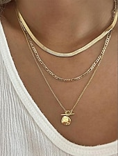 levne Dámský náhrdelník-Dámský náhrdelník z bohémské slitiny, zlatá a stříbrná barva, ideální na dovolenou i běžné nošení.