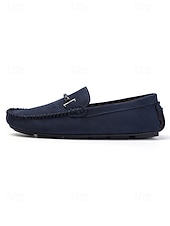 cheap Men-Men's Faux Leather Brown Slip-On Loafers, Trendy and Comfortable, Great for Resort Evenings and Night Out