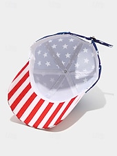 abordables Sombreros de mujer-Gorra de Béisbol de Poliéster para Mujeres del 250 Aniversario de los Estados Unidos con Impresión de Bandera de EE.UU. Múltiples Patrones Disponibles Ideal para EE.UU. Día de la Independencia y Uso