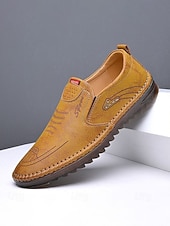 お買い得  男性-メンズフェイクレザーリゾートイブニングシューズ、スタイリッシュなホワイトスリッポンローファー、エレガントなイブニングイベントに最適