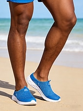 preiswerte Männer-Blaue Herren-Wasserschuhe, leicht und atmungsaktiv für Strandurlaubsaktivitäten