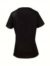 ieftine Tricou cu dungi și geometric-Pentru femei Tricou Quarter Zip Grafic Geometric Tropical Hawaiană Stilat Manșon scurt Stil Nautic Topuri obișnuite Nunta pe plaja Zilnic Sport Albastru piscină Mov Vară Primăvară
