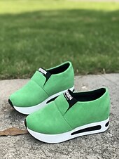 economico Sneakers da donna-scarpe da ginnastica slip-on verdi da donna per il giorno di San Patrizio: scarpe da passeggio leggere con plateau per le celebrazioni dei festival irlandesi, sfilate, feste, viaggi e abbigliamento quotidiano