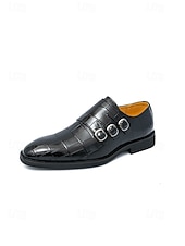 economico Scarpe da monaco-mocassini da uomo in similpelle bianca da matrimonio dal design moderno, eleganti scarpe formali per lo sposo e gli invitati al matrimonio