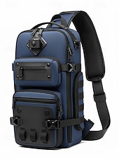 economico Borselli da uomo-borsa a tracolla tattica da uomo: zaino a tracolla in poliestere di grande capacità con più tasche e stili di trasporto versatili, vari colori per escursioni all'aperto, viaggi e uso quotidiano casual