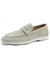 halpa Loafers-Miesten harmaat loaferit, hengittävä päällinen ja pehmustettu pohja, tyylikkäät ja mukavat puutarhahäihin, virallisiin kokoontumisiin ja elegantteihin juhliin