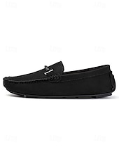 cheap Men-Men's Faux Leather Brown Slip-On Loafers, Trendy and Comfortable, Great for Resort Evenings and Night Out