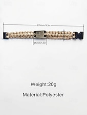 preiswerte Zubehör-USA 250. Jubiläum Männer Amerikanische Flagge Paracord Armband Langlebiges Polyester- und Legierungsmaterial Verstellbare Größe Perfekt für Unabhängigkeitstag alltägliche Freizeitkleidung
