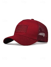 preiswerte Zubehör-Vereinigte Staaten 250. Jubiläum Herren American Flag Trucker Cap - Bestickte USA Mesh Kappe für den Unabhängigkeitstag - Atmungsaktive Polyester patriotische Baseballmütze in mehreren Farben