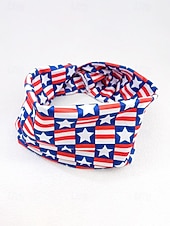 economico Accessori-Stati Uniti 250° Anniversario Fascia per Capelli in Poliestere Patriottica da Donna Wrap per Capelli in Elastico Estensibile con Molti Stili di Bandiera USA Leggera e Confortevole Festiva per il