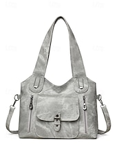 Χαμηλού Κόστους Τσάντακι &amp; Totes-Γυναικεία τσάντα ώμου vintage από απομίμηση δέρματος, μεγάλης χωρητικότητας μετατρέψιμη τσάντα χειρός με λαβή στο πάνω μέρος και λουράκι χιαστί, ρετρό casual τσάντα μεταφοράς για γυναίκες, ιδανική για καθημερινή χρήση, διακοπές και ταξίδια