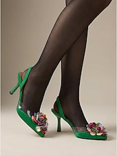 economico Donne-Per donna Vacanza Feste Serate al resort Glitter Stiletto Punta a Punta Vacanza Moda Finta Pelle Mocassino fluorescente verde Giallo Rosa