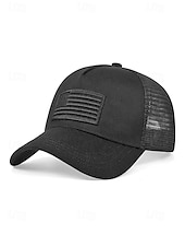 preiswerte Zubehör-Vereinigte Staaten 250. Jubiläum Herren American Flag Trucker Cap - Bestickte USA Mesh Kappe für den Unabhängigkeitstag - Atmungsaktive Polyester patriotische Baseballmütze in mehreren Farben