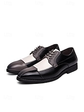 abordables Chaussures Derby-Chaussures habillées pour hommes en similicuir bleu et blanc, chaussures de mariage confortables pour les mariés et les invités