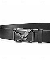 preiswerte Herrengürtel-Echtleder-Herrengürtel mit Adler-Automatikschnalle – luxuriöser Rindsledergürtel für Business, Hochzeiten und formelle Alltagskleidung – stilvoller Ratschengürtel in verschiedenen Farben und Ausführungen