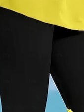 cheap Graphic Leggings-Women's Chinos Leggings Vacation Vintage Streetwear Capris High Waist Graphic Sunflower Printing Graphic Comfort Soft Comfortable Stretchy Daily Outdoor Vacation Yellow Summer Spring Fall Slim Fit