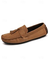 abordables Hommes-Mocassins rouges pour homme en similicuir, décontractés et confortables, parfaits pour les soirées en station balnéaire et les dîners en plein air.
