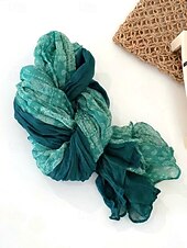 billige St. Patricks Day-Dameskjerf i bomull og lin med krøllete detaljer, bohemsk paisley-trykk med flerfarget lett sjal, mykt og avslappet moteskjerf til St. Patricks dag-festivalen, reiser, utendørs og hverdagsbruk