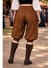 preiswerte Unterteile-Mittelalterlich Renaissance Steampunk Piratenhose Pirat Kostüm Damen Vikinger Seeräuber Fantasie Leistung LARP Renaissance-Messe Erwachsene Hose Frühling
