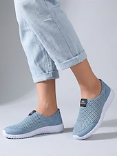 preiswerte Damen-Sneaker-Hellblaue, atmungsaktive Mesh-Slipper für Damen – leichte Outdoor-Sneaker zum Wandern, Spazierengehen, Reisen und für den täglichen Gebrauch
