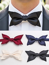 tanie Wesele ACC-regulowana muszka męska, wiele kolorów, klasyczny formalny styl na wesela, imprezy, dla drużbów i na specjalne okazje