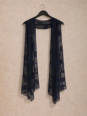  Dam Axelryckningar Spets Blommig Elegant kall axel Dagligen Bröllopsgäst Strandbröllop Marinblå Oliv Sommar Vår