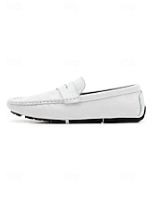abordables Hombres-Mocasines sin cordones de piel sintética color tostado para hombre, modernos y versátiles, perfectos para noches de resort y veladas relajadas.