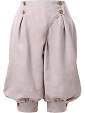 preiswerte Unterteile-Mittelalterlich Renaissance Steampunk Piratenhose Pirat Kostüm Damen Vikinger Seeräuber Fantasie Leistung LARP Renaissance-Messe Erwachsene Hose Frühling