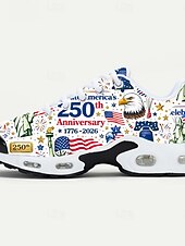  herrsneakers – firar 250-årsjubileet med djärv röd, vit och blå design, perfekt för nationella helgdagar, parader och patriotiska evenemang