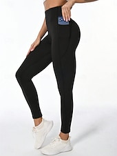 economico -Per donna Pantaloni Pantaloncini anti sfregamento Moda Streetwear Essenziale Lunghezza intera Vita Alta Grafico Elastico in vita Confortevole Alta elasticità Palestra Yoga Streetwear Rosa Rosa scuro