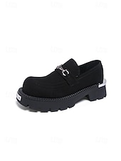 economico Mocassini-mocassini da uomo in pelle scamosciata marrone, elegante design slip-on con suola spessa, perfetti per matrimoni in giardino, eventi formali all'aperto e celebrazioni eleganti