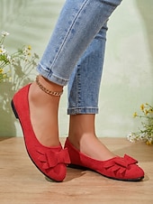 Χαμηλού Κόστους Γυναικείες Μπαλαρίνες-Γυναικείες μπαλαρίνες με πράσινο φιόγκο για την ημέρα του Αγίου Πατρικίου - casual slip-on άνετα παπούτσια με χαμηλό τακούνι, εορταστικό ιρλανδικό στυλ για παρελάσεις, πάρτι, εορταστικές εκδηλώσεις,