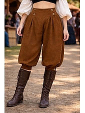 preiswerte Unterteile-Mittelalterlich Renaissance Steampunk Piratenhose Pirat Kostüm Damen Vikinger Seeräuber Fantasie Leistung LARP Renaissance-Messe Erwachsene Hose Frühling