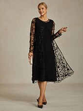 olcso Dzsekik-Női Blézer Dzsekik Kényelmes Csipke Hímzett Flitter Strassz Elegáns Virágos Hétköznapi Napi Kerek nyakkivágás Normál Háromnegyedes Felsőruházat Fekete Nyár Tavasz