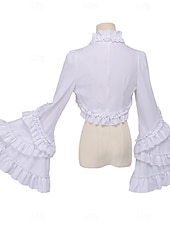 levne Topy-Rokoko Renesanční Steampunk Kabát Fancy kostým Tričko Volánkový rukáv Čerodějnice Upír Královský oděv Maškarní kostým Dámské Fantazie předvečer Všech svatých Karneval Výkon LARP Ren Faire Dospělé