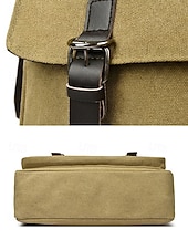 Χαμηλού Κόστους Ανδρικές τσάντες-Ανδρική τσάντα ώμου από καμβά, πολύχρωμη τσάντα ώμου μεγάλης χωρητικότητας με χιαστί ώμο, casual vintage τσάντα εργασίας για φορητό υπολογιστή για καθημερινές μετακινήσεις, υπαίθριες δραστηριότητες και χρήση γραφείου