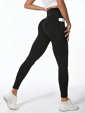 economico -Per donna Pantaloni Pantaloncini anti sfregamento Moda Streetwear Essenziale Lunghezza intera Vita Alta Grafico Elastico in vita Confortevole Alta elasticità Palestra Yoga Streetwear Rosa Rosa scuro