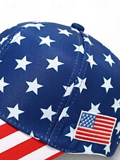 abordables Sombreros de mujer-Gorra de Béisbol de Poliéster para Mujeres del 250 Aniversario de los Estados Unidos con Impresión de Bandera de EE.UU. Múltiples Patrones Disponibles Ideal para EE.UU. Día de la Independencia y Uso
