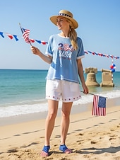  Wasserschuhe zum 250-jährigen Jubiläum der USA für Damen – bequeme Slipper mit Flaggenmuster für patriotische Veranstaltungen, Strandpartys und Sommerfeste