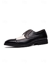 abordables Chaussures Derby-Chaussures habillées pour hommes en similicuir bleu et blanc, chaussures de mariage confortables pour les mariés et les invités