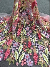 cheap Cocktail Dresses-Mermaid Trumpet Ankle Length Cocktail Dresses Elegant Vintage Floral Short Sleeve Crew Neck Wedding Formal Lace with Embroidered Flower 3D Flowers Appliques