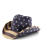 levne Příslušenství-250. výročí Spojených států pánský slaměný westernový klobouk s potiskem vlastenecké vlajky prodyšný tkaný fedora styl v několika designech festivalové prázdninové a volnočasové nošení