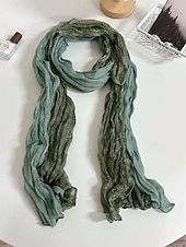 billige St. Patricks Day-Dameskjerf i bomull og lin med krøllete detaljer, bohemsk paisley-trykk med flerfarget lett sjal, mykt og avslappet moteskjerf til St. Patricks dag-festivalen, reiser, utendørs og hverdagsbruk