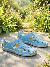 preiswerte Sport Sandalen-Lässige Damen-Sandalen im Color-Blocking-Design – weich gepolsterte, flache Sandalen mit atmungsaktivem Cut-out-Design für Damen, ideal für Alltag, Reisen, Spaziergänge im Freien und Gartenarbeit.