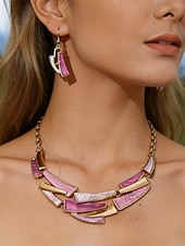olcso Nyaralási kiegészítők-női bohém ötvözetből készült nyaklánc és fülbevaló szett, többszínű, stílusos és elegáns dizájn, ideális mindennapi használatra, nyaraláshoz és utazáshoz