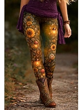  نسائي سراويل طماق بنطال ضيق مريح أناقة الشارع كاجوال مكتمل الطول خصر عالي ورد مرونة الخصر طباعة التنفس إمكانية مريح قابل للبسط عطلة شارع مناسب للبس اليومي أزرق أخضر داكن زهري أحمر الصيف الربيع الخريف