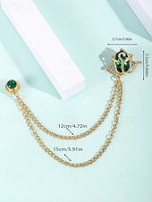 economico Matrimonio ACC-Spilla da bavero da uomo in lega con rosa e catena, accessorio per abiti da sposa e da festa, vari colori, elegante spilla floreale per occasioni formali