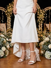 baratos noiva-Sandálias de noiva nude com salto bloco e laço - sapatos de casamento elegantes para casamentos no jardim.